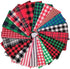 20pcs/Set 8"x8" Check Squares Plaid Craft Cotton Fabric Bundle Gingham Precut Sewing Quilting Patchwork for Christmas Holiday...