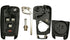 Key Fob Case Shell Fit for GMC Chevrolet Chevy Equinox Sonic Trax Terrain 4 Buttons Replacement Flip Folding Smart Car Key Fob Cover with Uncut Bl...