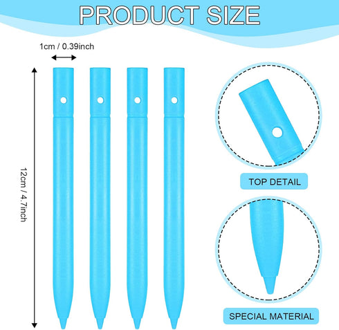 4.5 Inch Replacement Stylus Drawing Pen 4 Pieces Toddler Drawing Tablet Pens Kids' Electronics Pens with 4 Hanging Rope for LCD Writing Tablet (Bl...