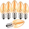 C7 LED Night Light Bulbs, 0.5W E12 Candelabra Base Candle Light Bulb Equivalent 5W/7W Incandescent Bulb Warm White 2200K , Mini Light Bulbs for Ch...