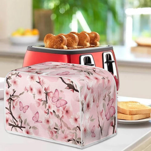 Mumeson Pink Butterfly Toaster Protection Cover Kitchen Accessories Decor Bread Maker Oven Protector Covers 2 Slice Toaster Cover,Small Appliance ...