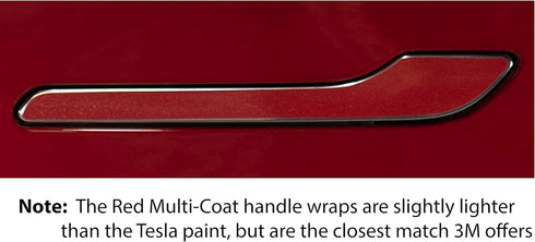 Door Handle Wrap for Tesla Model 3/Y (Red Multi-Coat)...