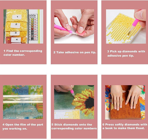 SKRYUIE 5D Diamond Painting Skeleton Full Drill, Paint with Diamond Art Kits for Adults Rose, DIY Skull Flower Painting by Number Kits Cross Stitc...