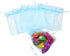100Pcs Organza Bags 5x7 Inch, Sky Blue Sheer Baby Shower Party Favor Bags with Drawstring, Mesh Jewelry Gift Bags Wedding Candy Pouches...