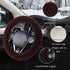 1 Set 4 Pcs Fluffy Steering Wheel Cover&Handbrake Cover&Gear Shift Cover&Fluffy Auto Center Console Cover Faux Wool Steering Wheel Covers for Wome...
