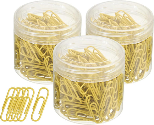 YOKIVE 600 Pcs Paper Clips, Office Clips Smooth Surface with Box | Keep Desk Neat, Great for Office, Art, Home, Daily Use (Yellow, 1.1-Inch)...
