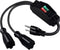 2 Way Extension Cord with On/Off Switch 3 Prong Outdoor Extension Cord Splitter, Heavy Duty Extension Cord with SJTW 14AWG 15A/125V and 18AWG 10A/...
