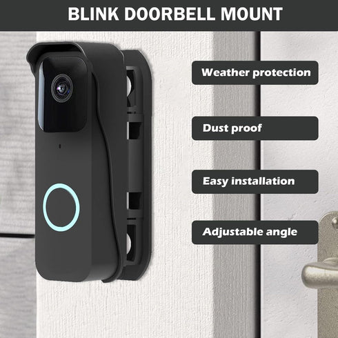 Blink Doorbell Mount Adjustable Angle Mount Kit, Wide Viewing Range Left/Right Adjustable Blink Corner Mount Bracket Holder, Compatibel with Blink...