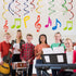 CC HOME 30Pack Music Note Hanging Swirls Piano Musical Note Ceiling Streamer Birthday Party Decorations Emotional Music Themed Party Favors for Ho...