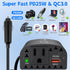 150W Car Power Inverter DC 12V to 110V AC Car Plug Outlet Adapter with PD 25W USB C & QC3.0 Car Laptop Charger......