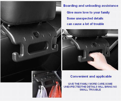 Multifunction Car Armrest Seat Headrest Hooks Getting On And Off Vehicle Assistance Safety Handrails Vehicle Backseat Organizers And Purse Safe Gi...