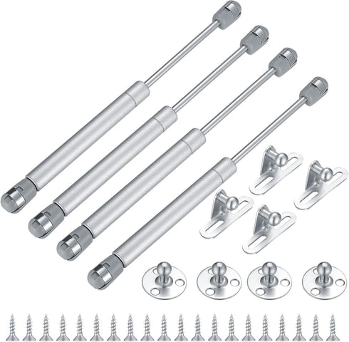 4 Pcs Gas Springs, 100N/22.5LB Gas Struts Lift Supports, Gas Shocks, Soft Close Hinges, Furniture Cabinet Door Lid Stay, Hydraulic Gas Lift Spring...