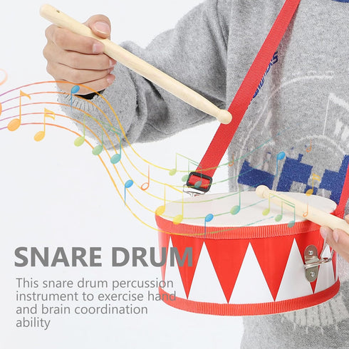 Kids Drum Set, 8 inch Wooden Toy Drum Set or Toddlers with 2 Drumsticks Percussion Musical Instrument Drum Set for Boys Girls...