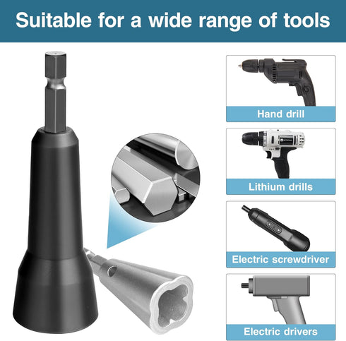 Wire Nut Twister,Wire Twisting Tool,Wire Nut Twiter for Drill,Spin Twist Wire Connector Socket,Wire Connector Driver with 1/4" Chuck,Wire Strippin...