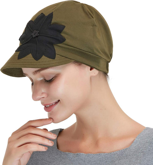 Bamboo Fashion Hat for Woman Daily Use with Brim Visor, Hats for Cancer Chemo Patients Women...