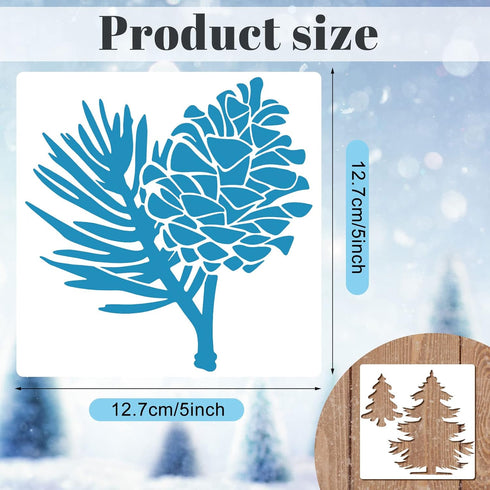 20 Pieces Stencil Template for Painting Reusable Animal Plant Stencil Spring Summer Winter Template, DIY Christmas Stencils for Painting on Wood W...