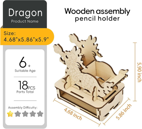 Pencil Pen Holder for Desk,Desk Accessories Holder,Desktop Stationery Organizer for Office School Home Supplies.(Dragon)...