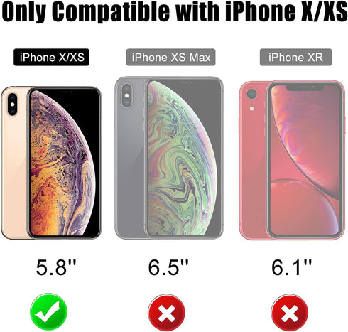 Beasyjoy for iPhone X iPhone 10 Metal Case Heavy Duty Aluminum Cover Waterproof with Screen Full Body Protector Shockproof Tough Rugged Durable Mi...