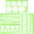 4Pcs Circle Template for Drawing Drafting Plastic Circle/Oval/Triangle Shape Stencil for Painting Transparent Geometric Measuring Rulers for Schoo...