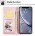 QLTYPRI for iPhone XR Case, Premium PU Leather Cover TPU Bumper with Card Holder Kickstand Hidden Magnetic Adsorption Shockproof Flip Folio Wallet...