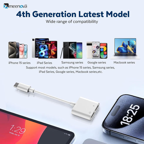 USB C Splitter 1 in 2 Out, Dual USB C Headphone and 60W Charger Adapter, Type C Audio Adapter with Fast Charging Dongle Compatible with iPhone 15,...