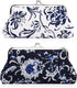 Oyachic 2 Packs Large Floral Coin Purses Canvas Cash Wallet Make Up Cellphone Bag Vintage Change Pouch Key Holder Kiss lock Clasp Clutch...