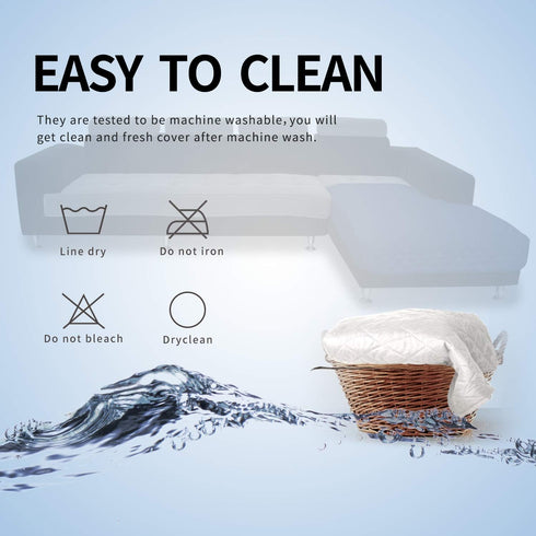 Easy-Going Sectional Couch Covers for Dogs L Shape Sofa Cover Reversible Sofa Slipcover Chaise Lounge Cover Furniture Protector Cover for Pets Dog...