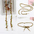 Artificial Leaf Skinny Belts Twisted Braided Waist Rope with Faux Pearl for Women Dresses DIY Wreath Gift Wraping Craft...