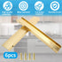 6 Pack Finger Pulls for Cabinets?200mm / 7.87" Length Hidden Door Handle, Brass Edge Pull Finger Edge Pull for Cabinet Handles Drawers Pull Hardwa...