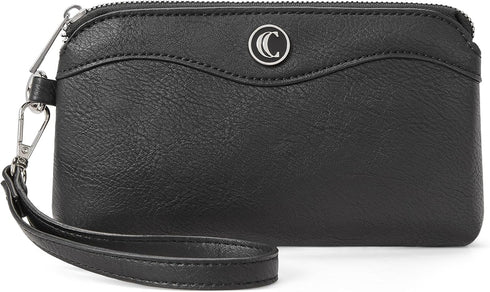CLUCI Womens Wallet Large Capacity Leather Wristlet Clutch Zipper Purse Slim Ladies Travel Credit Card Holder Phone Organizer...