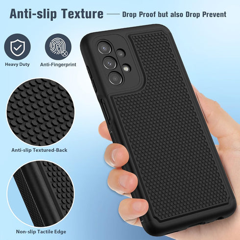 FNTCASE for Samsung Galaxy A23 5G Case: (Samsung Galaxy A23 4G LTE) Dual Layer Protective Heavy Duty Cell Phone Cover Shockproof Rugged with Non S...