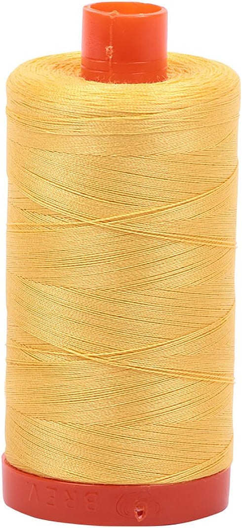 Aurifil Mako Cotton Thread Solid 50wt 1422yds Pale Yellow...