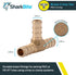 SharkBite 3/8 Inch Crimp Tee, Brass Plumbing Fitting, PEX Pipe, PE-RT, UC360LFA...