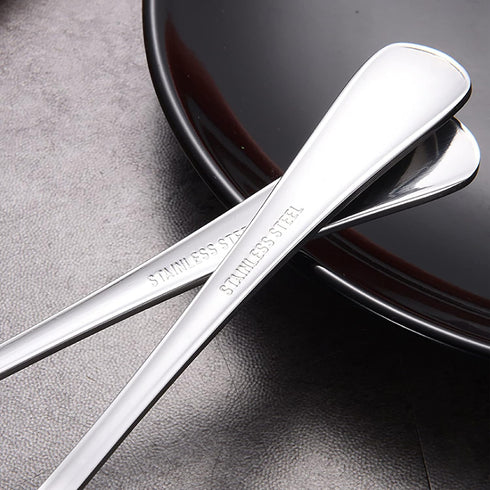 VANRA 6-Piece Dinner Spoons Set Soup Spoons Heavy Duty Stainless Steel Silver Cutlery Set 8 inches (6 spoons)...