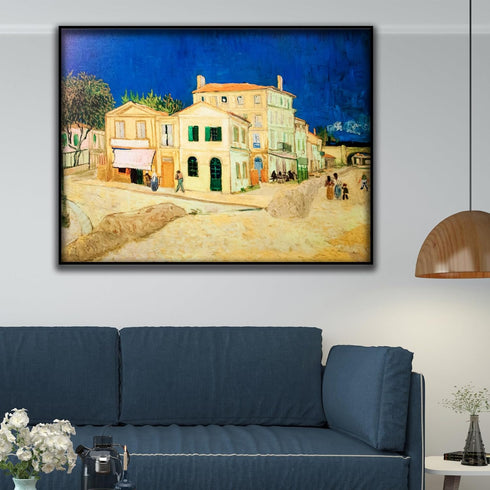 OKRA Van Gogh Wall Art - Yellow House Poster - Impressionist Portrait Art - Fine Art Home Decor - Famous Painting Reproductions - Bedroom Hallway ...