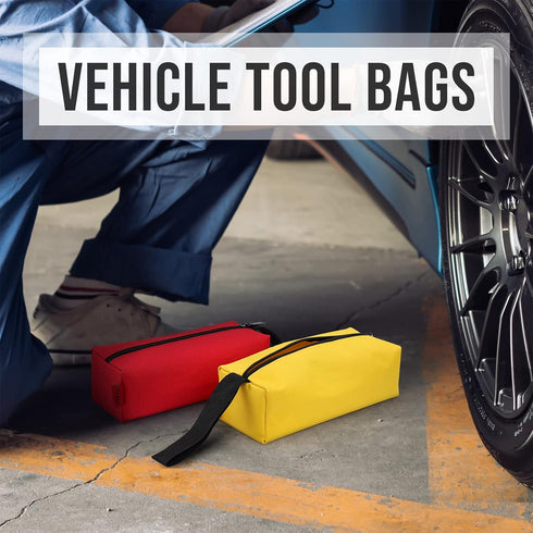 YOOFAN Small Tool Bags – Heavy Duty 1680D Waterproof Fabric Tool Pouch, Black/Red/Blue/Green/Yellow, 5-Packs...