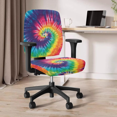 Office Chair Cover with Elastic Band Removable Protective Slipcover Universal Desk Chair Covers Rotating Chair High Elastic Fabric Armchair Slipco...