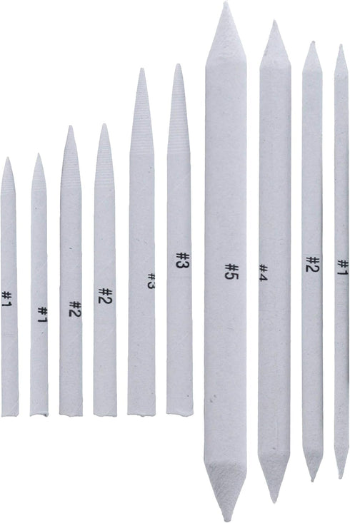 US Art Supply 10 Piece Artist Blending Stump and Tortillion Art Blenders - Pencil, Charcoal, Graphite, Colored Pencils...