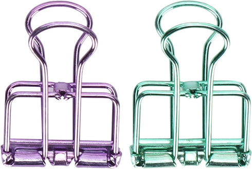 Tissting 16 Pcs Binder Clips,8 Colors Hollow Design,Paper Binder Clips,Paper Clamps for Office, Home, School(S,0.8 * 1.1in)...