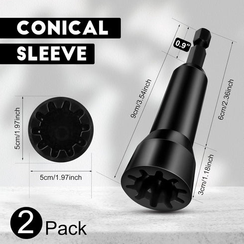 Wire Twister Tool,Wire Twister Tool for Drill, Wire Twister Electrician Driver Wire Bending with 1/4 Chuck for Wire and Man Drill(2 Pack-black)...