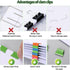 2Pcs Paper Clip Dispenser, Handheld Paper Clam Clip Dispenser with 100 Pcs Paper Clam Clip, 2Pcs Clam Clip Dispenser, Mini Push Stapler, Clam Clip...