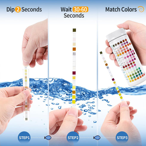 16 in 1 Premium Water Test Kit - 125 Home Water Quality Test Strips for Well and Tap Test Kit - Testing for pH, Hardness, Chlorine, Lead, Iron, Co...