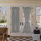 H.VERSAILTEX Linen French Door Curtains Semi Sheer Light Reducing Privacy Doors Window Cover with Tieback | Rod Pocket 1 Panel Door Shades for Gla...
