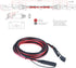 AEISVIK Battery Charging Cables SAE TO SAE 12V-24V Quick Disconnect Extension Cable 2 Pin With Dust Cap DC Connection Cord Plug 12 Feet 16AWG Gaug...