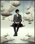 Posterizer 1 pcs-Swinging among Unique Cloud Shapes-Abstract & Modern Art-Fantasy & Fiction Art-Gift for Art Lovers-Decor for Home & Office- UNFRA...