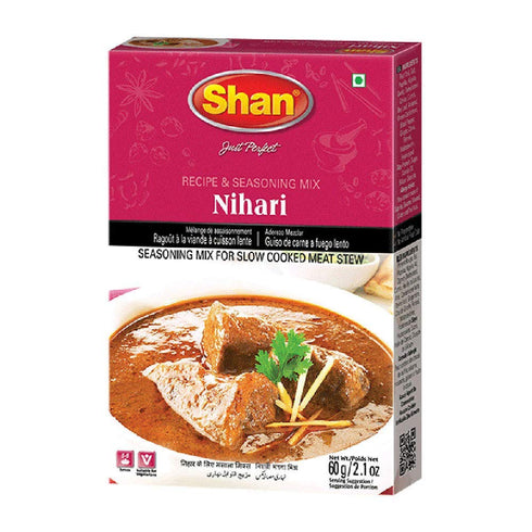 Shan - Nihari Masala Seasoning Mix (60g) - Spice Packets for Slow Cooked Meat Stew...