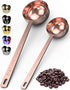 Orblue Premium Coffee Scoop Set - 1 Tbsp (15ml) & 2 Tbsp (30ml) Measuring Tablespoon - Stainless Steel Coffee Measuring Spoon and Scooper with Lon...