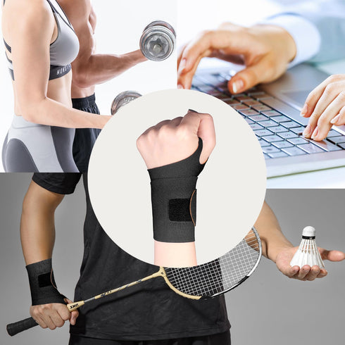 YUNYILAN Ultra Thin Wrist Brace Support for Carpal Tunnel Adjustable Wrist Brace for Pain Relief, Arthritis, Tendonitis, Basketball Tennis Badmint...