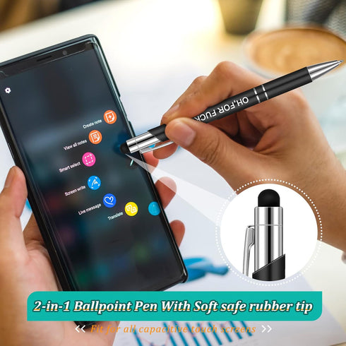 12 Pcs Funny Pens Complaining Inspirational Pen Passive Positive Office Pens Black Ink Novelty Pen Screen Touch Stylus for Colleague Work Gifts Su...