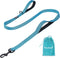 Dog Leash with 2 Comfortable Soft Padded Handles Reflective Heavy Duty Pet Dog Walking Leashes 5FT Blue Durable Dog Training Lead & Traffic Handle...